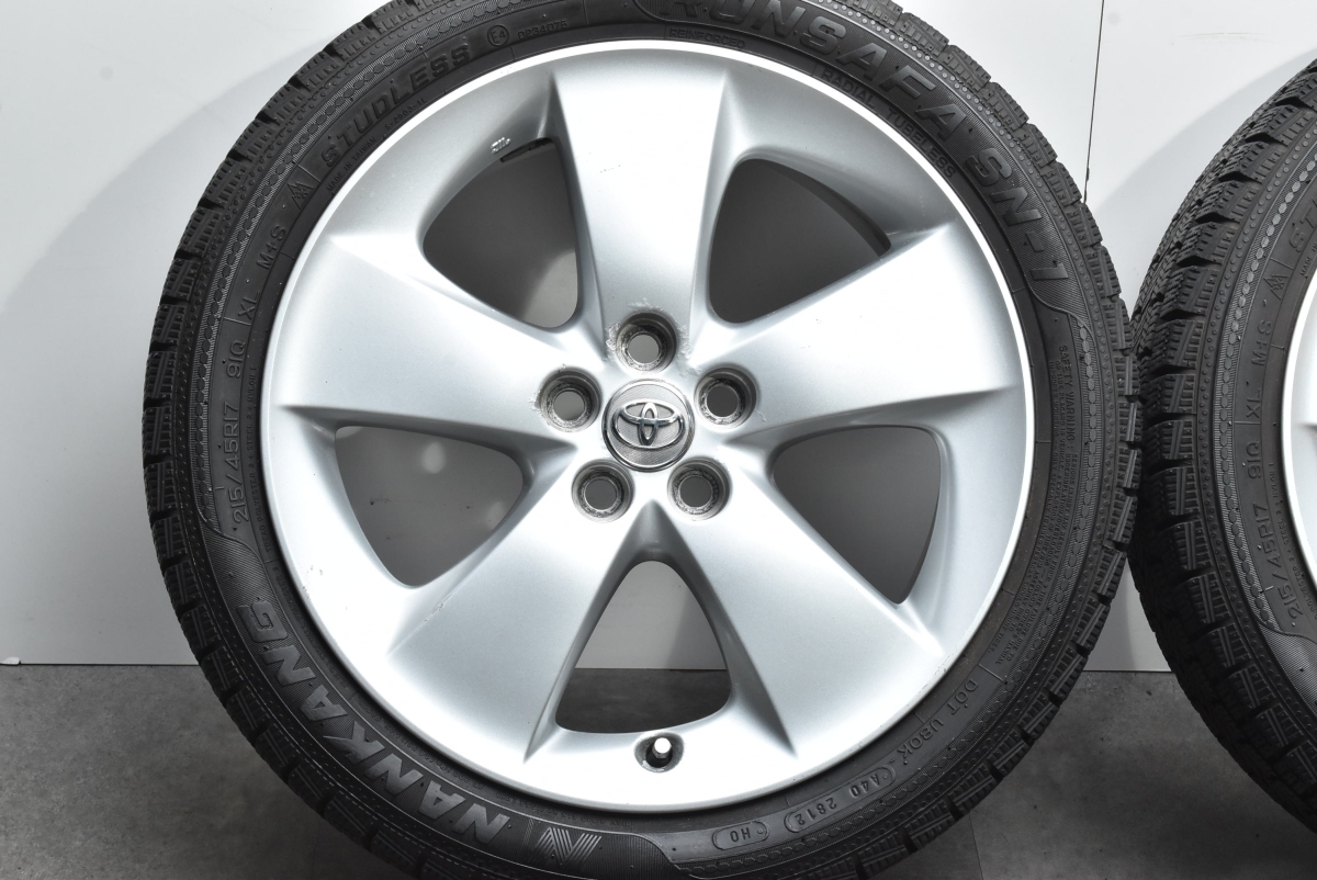 【送料無料】トヨタ 30 プリウス Sツーリング 純正 17in 7J +50 PCD100 ナンカン RUNSAFA SN-1 215/45R17 カローラ 流用 車検用 交換用_画像4