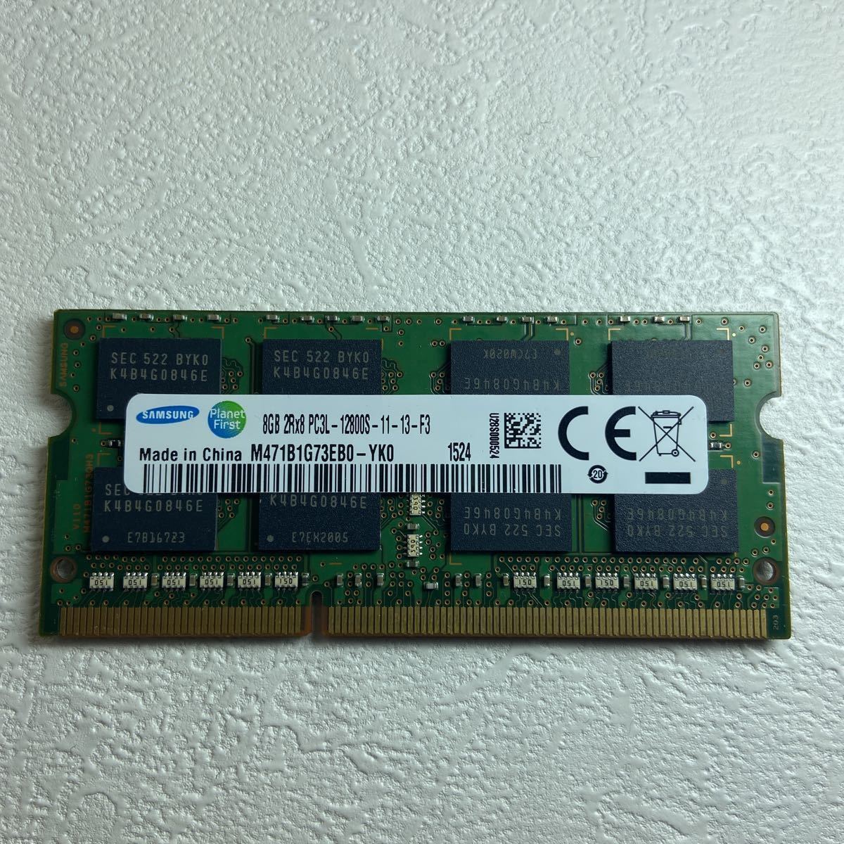 90 ◆美品　◆保証有り　◆メーカー：SAMSUNG　◆容量：8GB　◆種類：2R×8 PC3L-12800S　　パソコン用メモリ_画像1