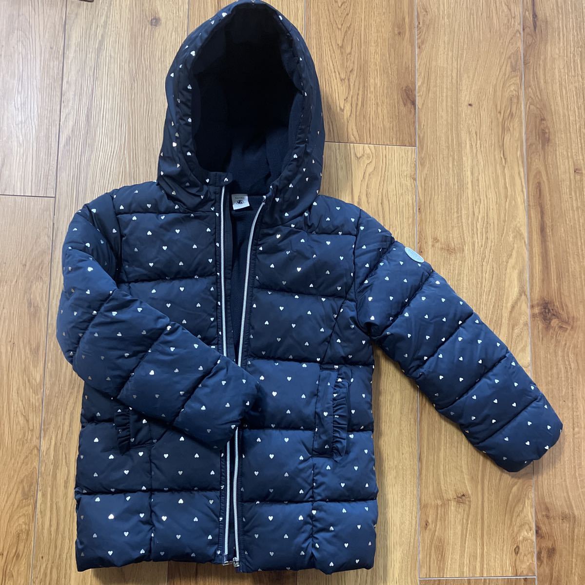 PETIT BATEAU プチバトー 中綿入ナイロンジャケット 女の子 8ans/128cm
