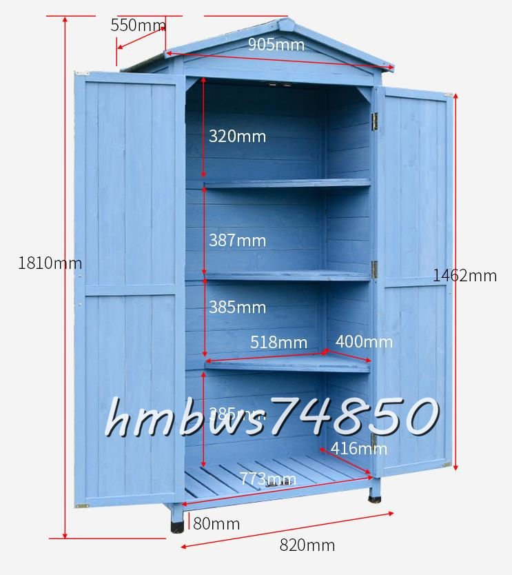  new goods * large storage room shelves wooden holiday house cabinet gorgeous farming implement storage rainproof . corrosion * sunscreen outdoors locker outdoors locker garden tool storage blue 