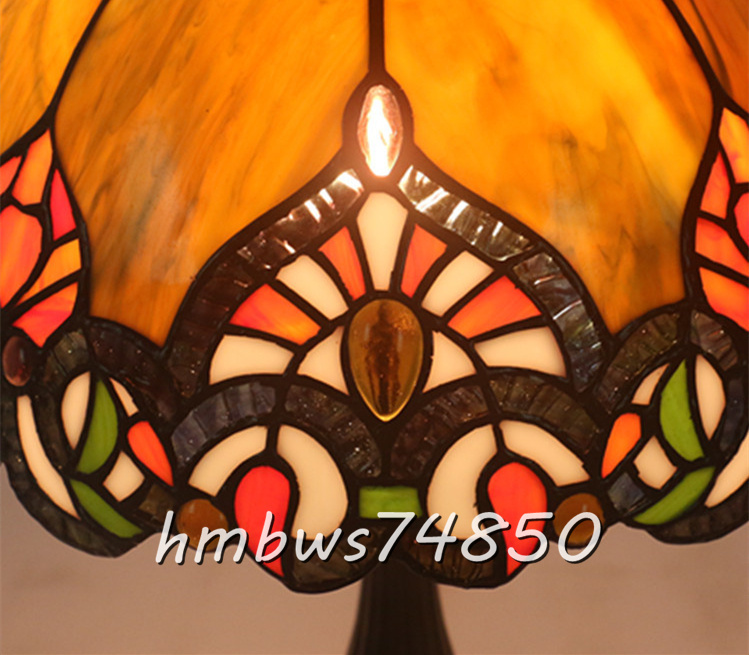 芸術品ステンドランプ 花柄 照明 ステンドグラス 室内装飾 レトロな雰囲気 ティファニー技法 テーブルスタンド_画像2
