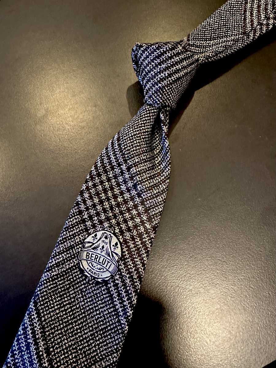 BERLUTI 1895 グレンチェックネクタイ ベルルッティ クリスヴァン