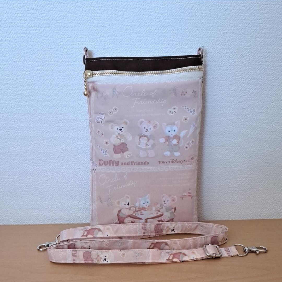 安い ハンドメイド スマホショルダー ポーチ ミニバッグ ベージュ