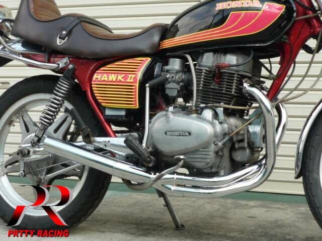 HONDA CB250T CB400T ホーク2 【忍】 サイドクロス管 マフラー メッキ_画像1