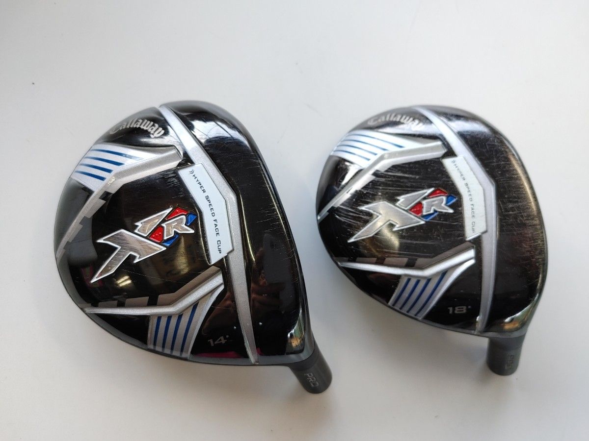 中古 Callaway キャロウェイ XR PRO フェアウェイウッド #3(14°)+#5(18°) 2個セット ヘッドのみ