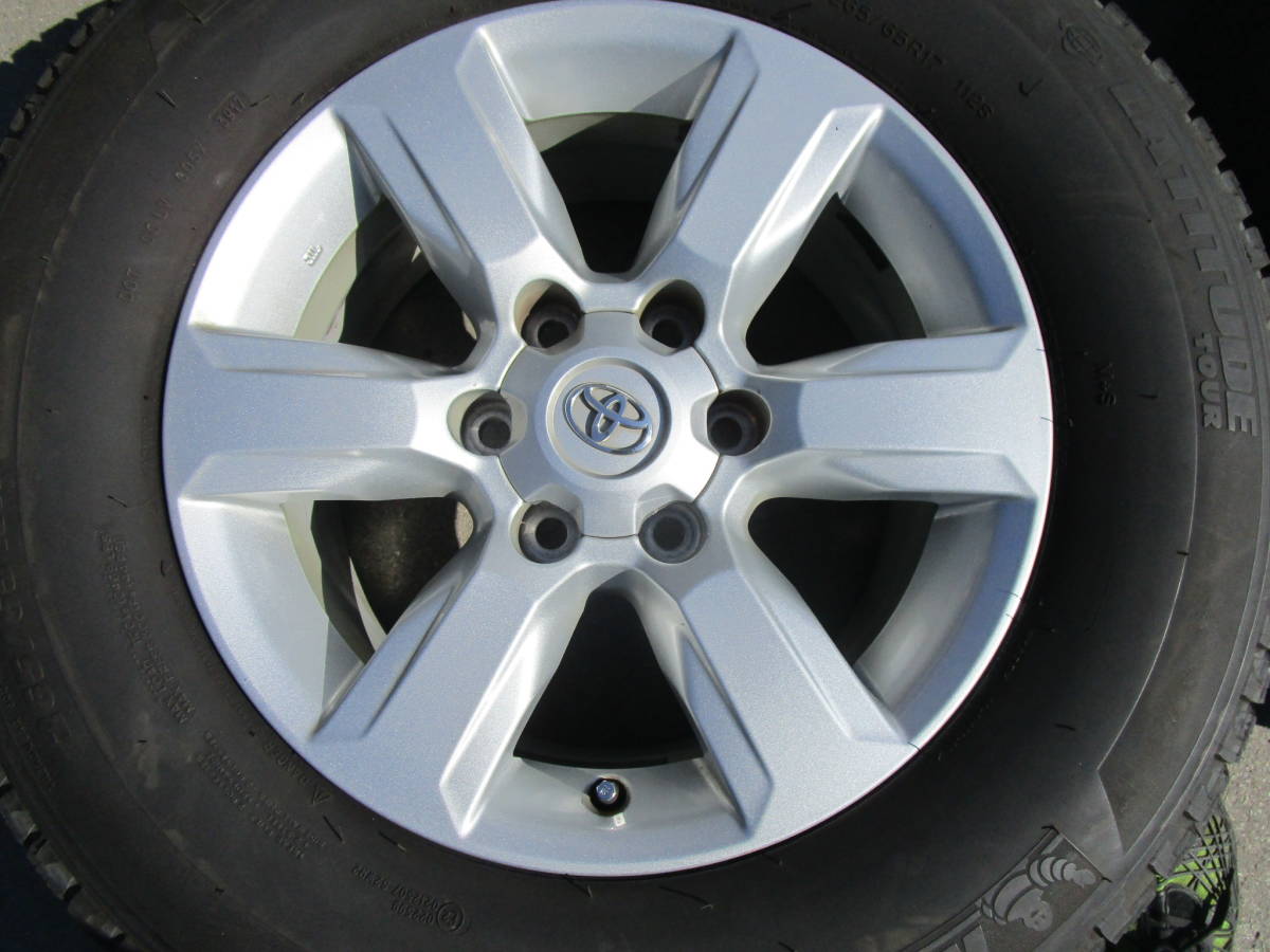 トヨタ純正ランドクルーザープラド☆17×7.5J+25☆タイヤ 265/65R17☆4