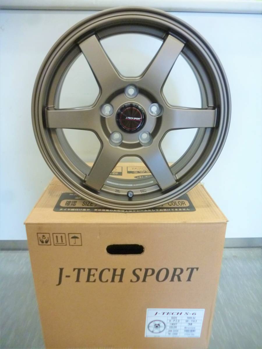 J-TECH S6 ブロンズ★16×6.5J★4本★デリカD5・アウトランダー・エクリプスクロス・ラブ4・ヤリスクロス・CHR・カローラクロス★G