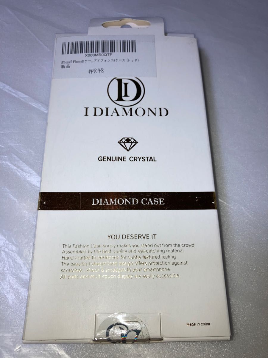 IDIAMOND(ダイアモンド)スマホケース　iPhone7/8専用　iPhoneケース　クリアハードカバー　花柄レッド