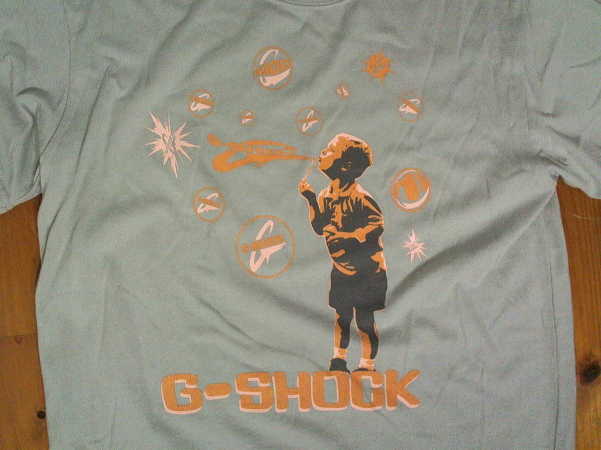 ☆微難有☆ジーショック【G-SHOCK】プリント 半袖Tシャツ コットンＴシャツ M 薄グレー系_画像5