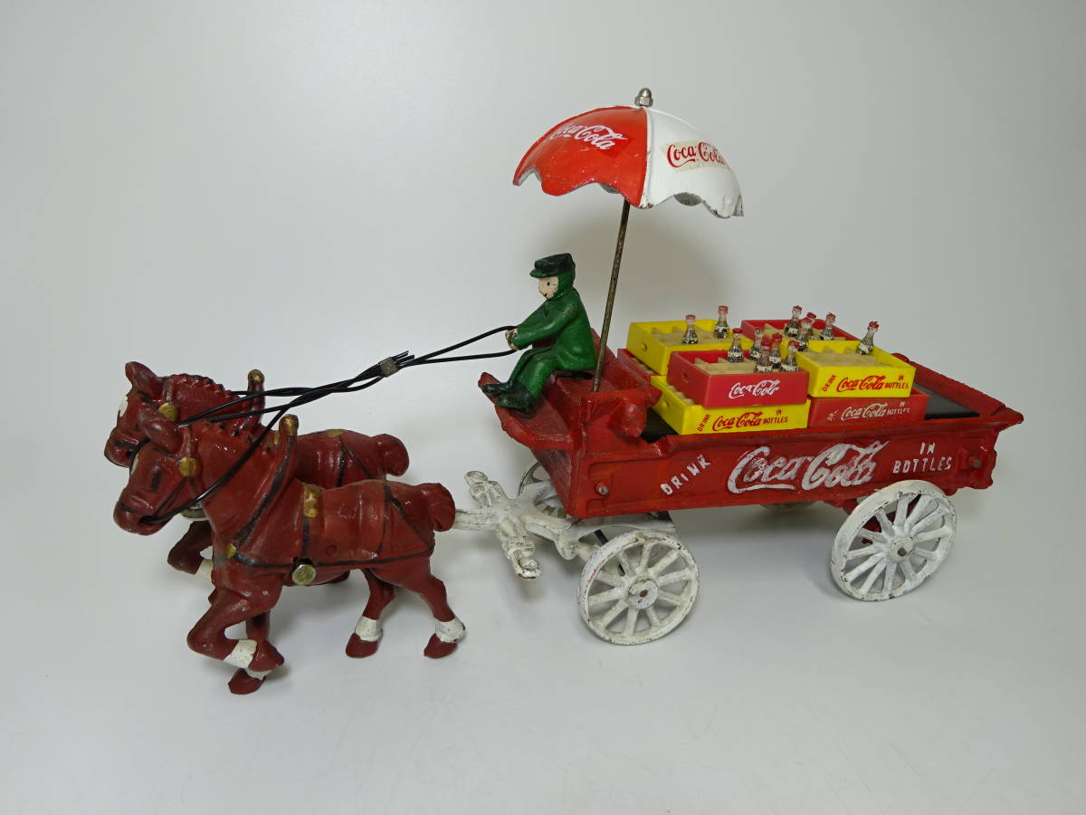 開梱 設置?無料 】 ビンテージ コカコーラ馬車 鋳物製 ノベルティ
