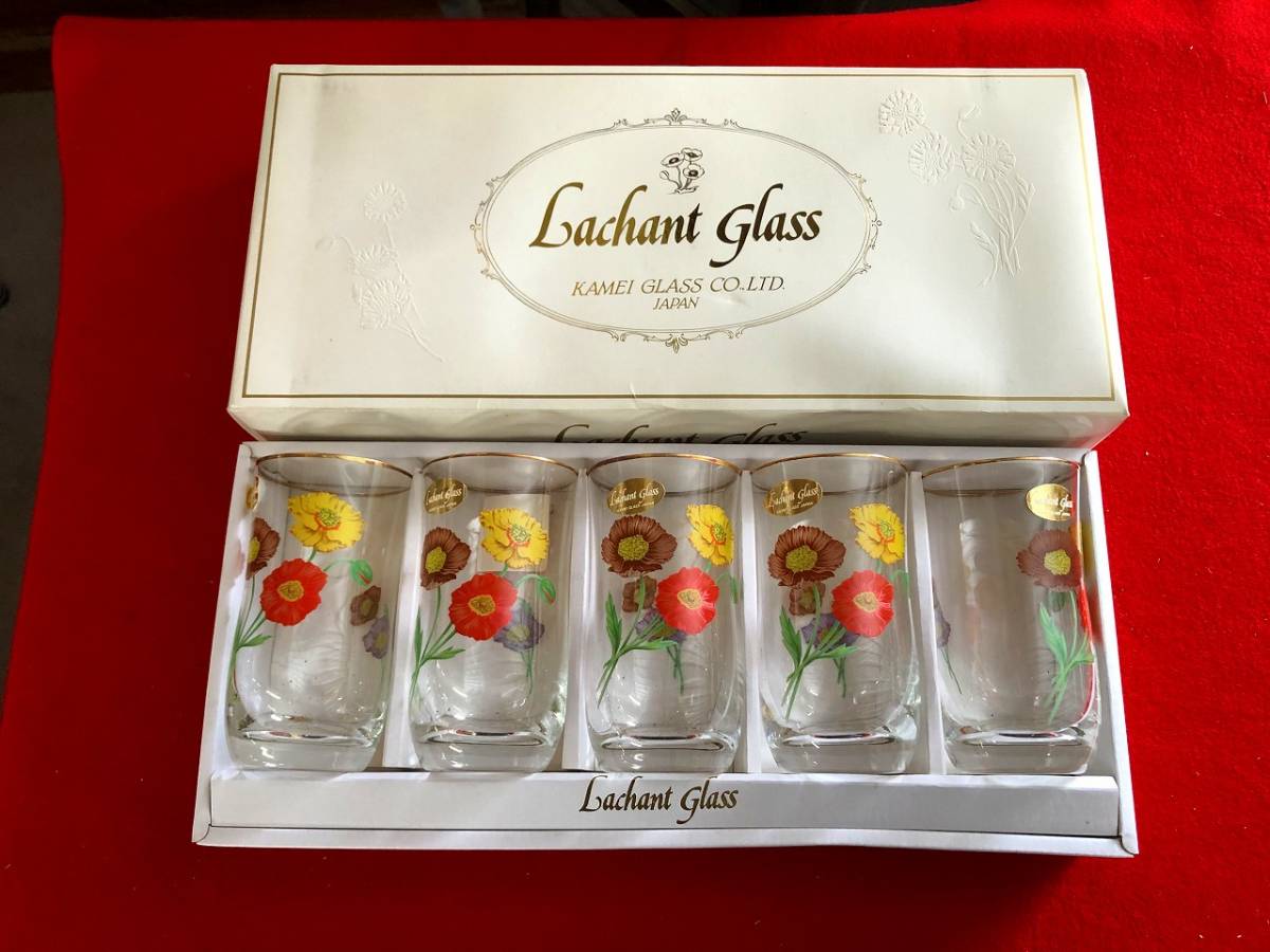 ●○◆新品長期保管品◆KAMEI GLASS JAPAN　Lachant glass　5個セット○●_画像1