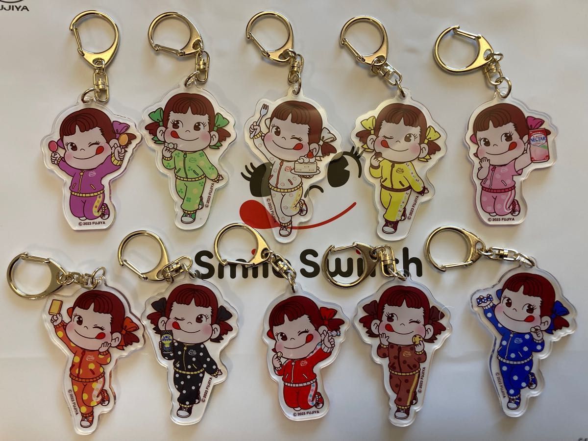【全10種セット】銀座三越 不二家 スノーマン Snow Man スマイルスイッチ部 オリジナルジャージ アクリルチャーム