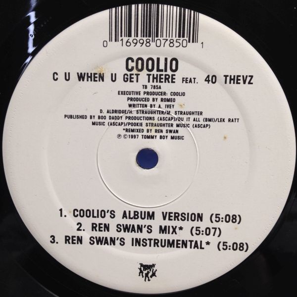 12inchレコード COOLIO / C U WHEN U GET THERE_画像1