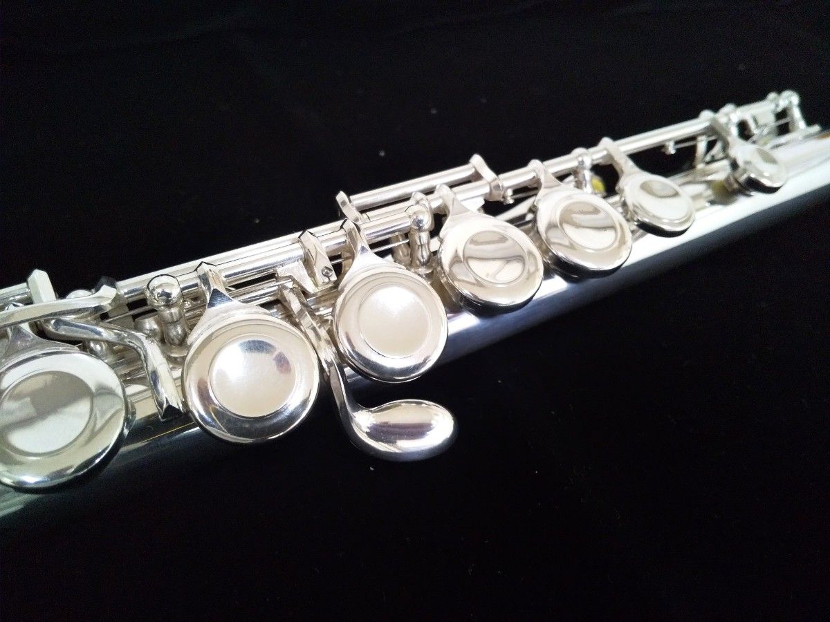 ♪森の工房♪#超美品・よく鳴る・銀メッキ パールフルートPF-501 Eメカ#PEARL