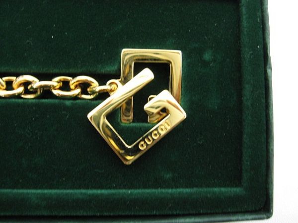 [ unused ]GUCCI Gucci GG key ring key holder lock GG charm Gold base boxed # control number L26597YER-230215-50-3