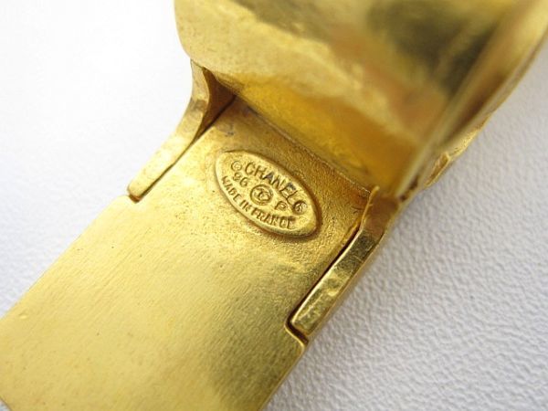 【未使用】CHANEL シャネル ヴィンテージ CCマーク ホイッスル キーホルダー キーリング 真鍮 ゴールド アクセサリー 笛 ■L26596YER-4K_画像7