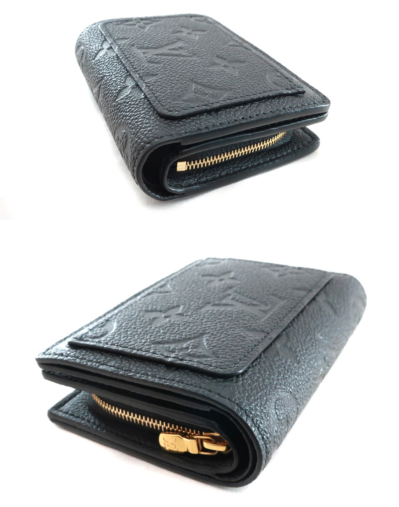 極美品 ルイヴィトン LOUIS VUITTON ポルトフォイユ・クレア アンプラント コンパクト財布 ノワール ブラック M80151 /32253