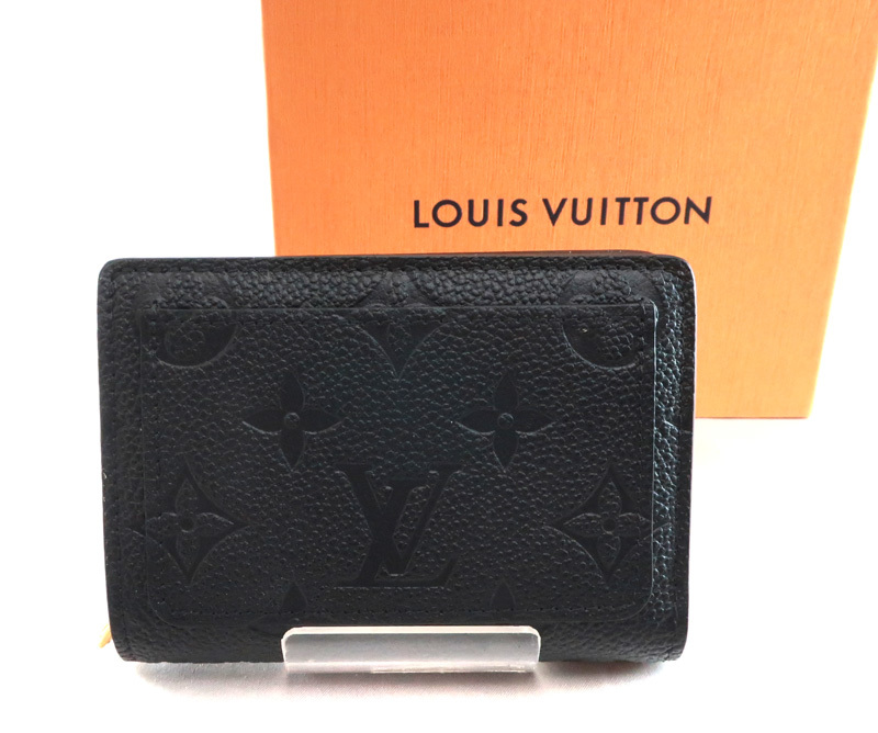 極美品 ルイヴィトン LOUIS VUITTON ポルトフォイユ・クレア アンプラント コンパクト財布 ノワール ブラック M80151 /32253