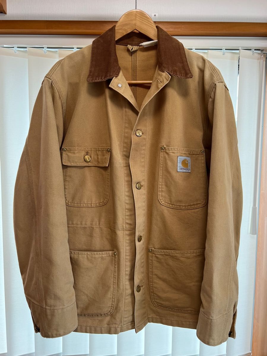 ビンテージ carhartt USA製 チョアコート 裏地無し カーハート カバーオール ワークジャケット ミシガンコート