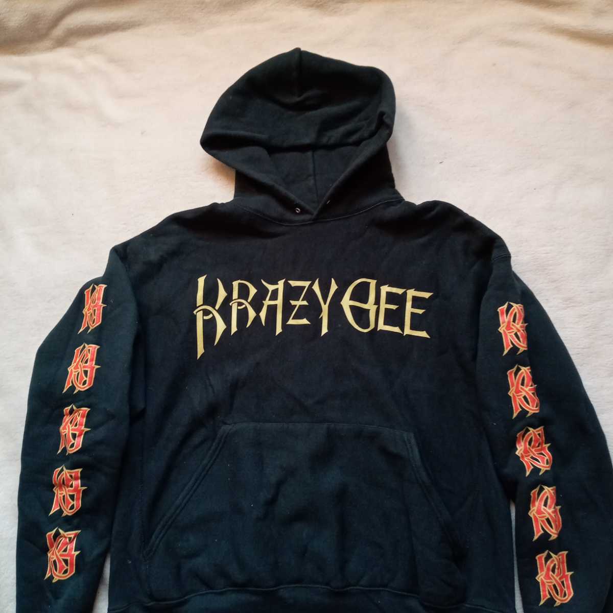 KRAZY BEE クレイジービー スウェットパーカー 黒 XL★フーディ HOODIE プルオーバー オーバーサイズ ビッグシルエット 山本KID徳郁_画像3