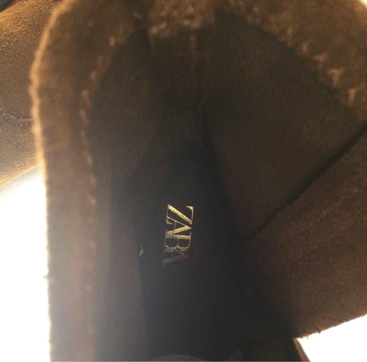 ZARA 新品 本レザースエードレディースショートアンクルブーツ ZARA 新品 本レザースエードレディースショートアンクルブーツ