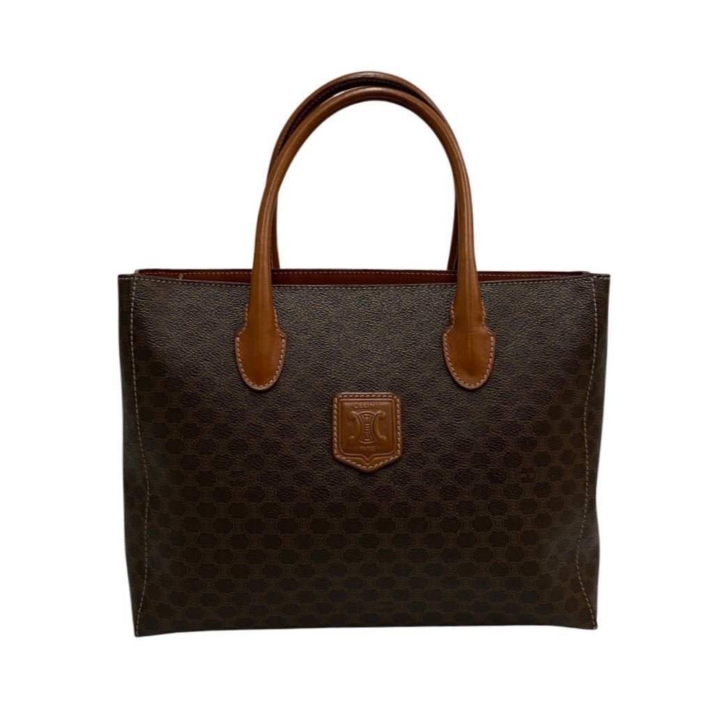 極 美品 CELINE セリーヌ ヴィンテージ マカダム トリオンフ ロゴ 柄