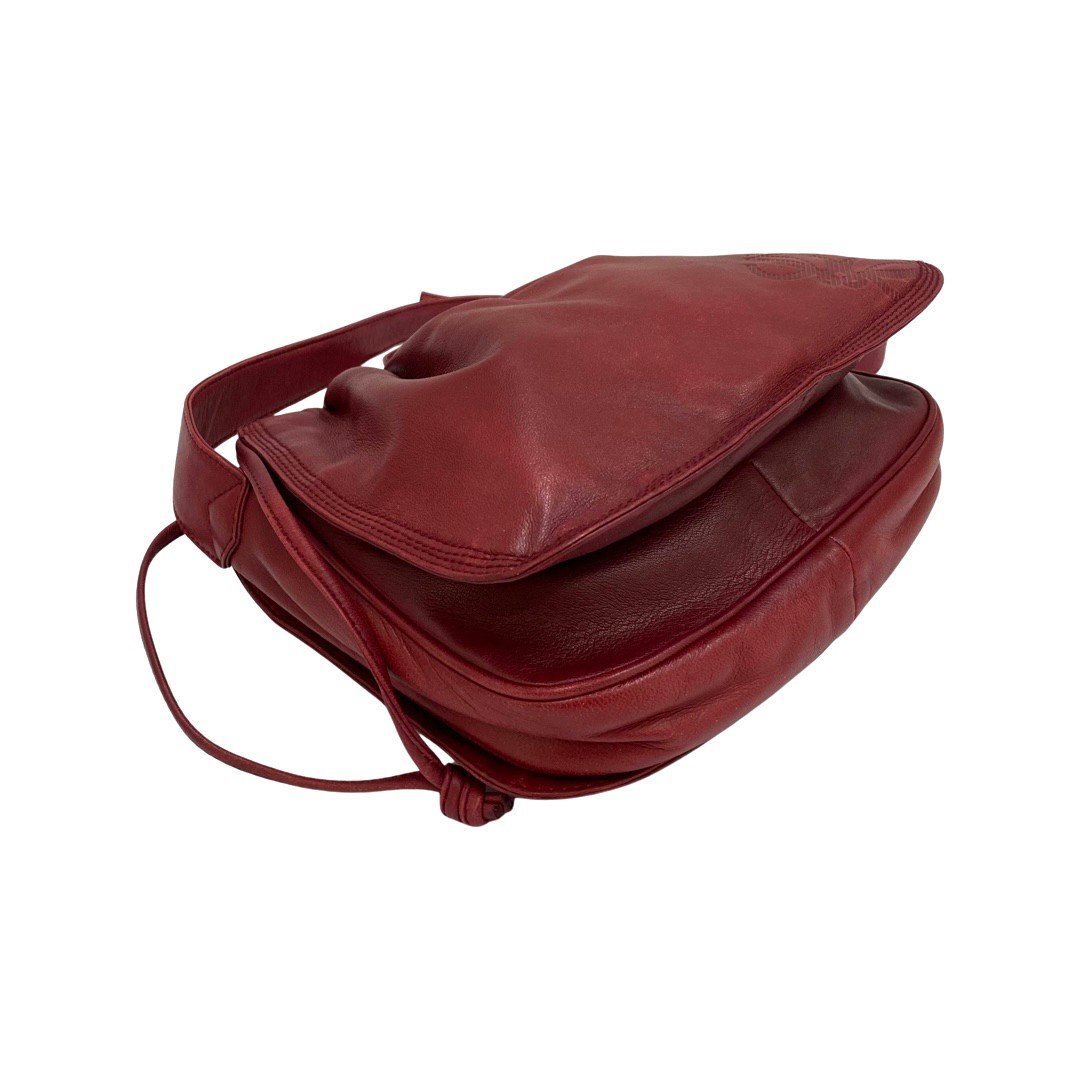 極 美品 LOEWE ロエベ アナグラム ロゴ ナッパレザー 本革 巾着