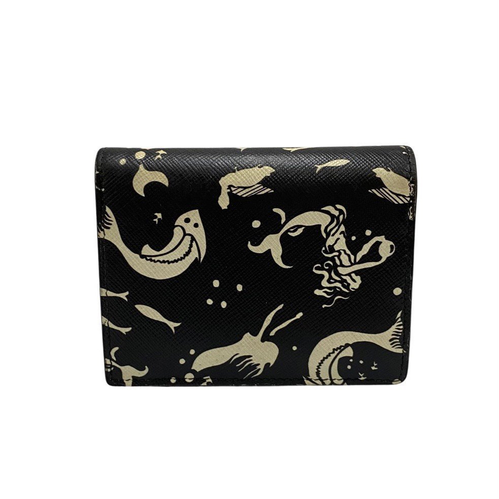 極美品 保存箱付き PRADA プラダ 三角ロゴ マーメイド サフィアーノ