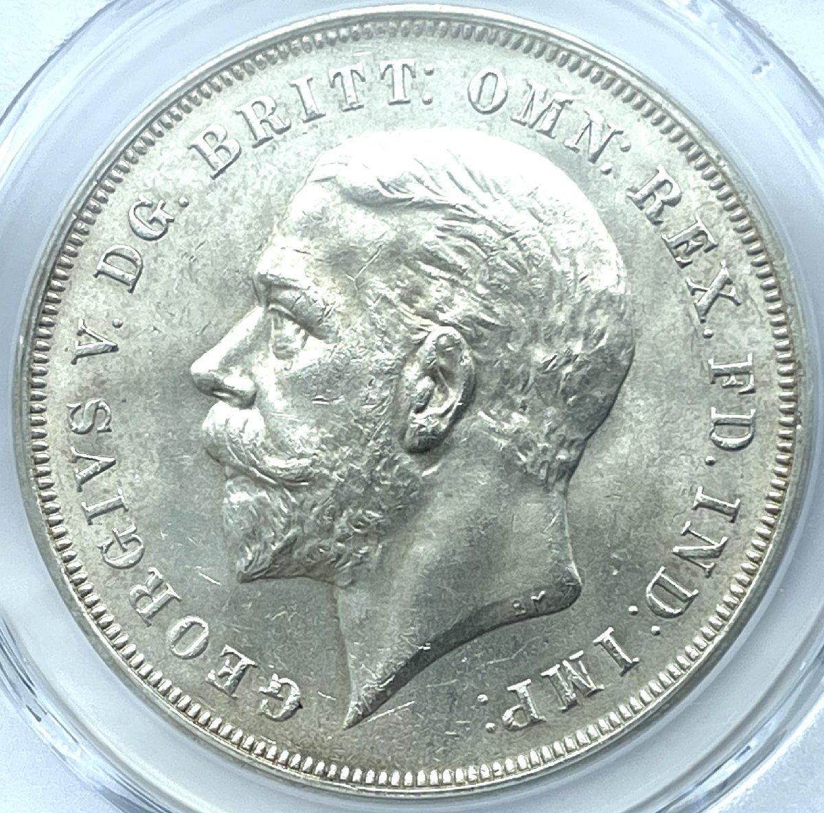 します 1935年 イギリス クラウン銀貨 ジョージ5世 PCGS MS64 戴冠25年