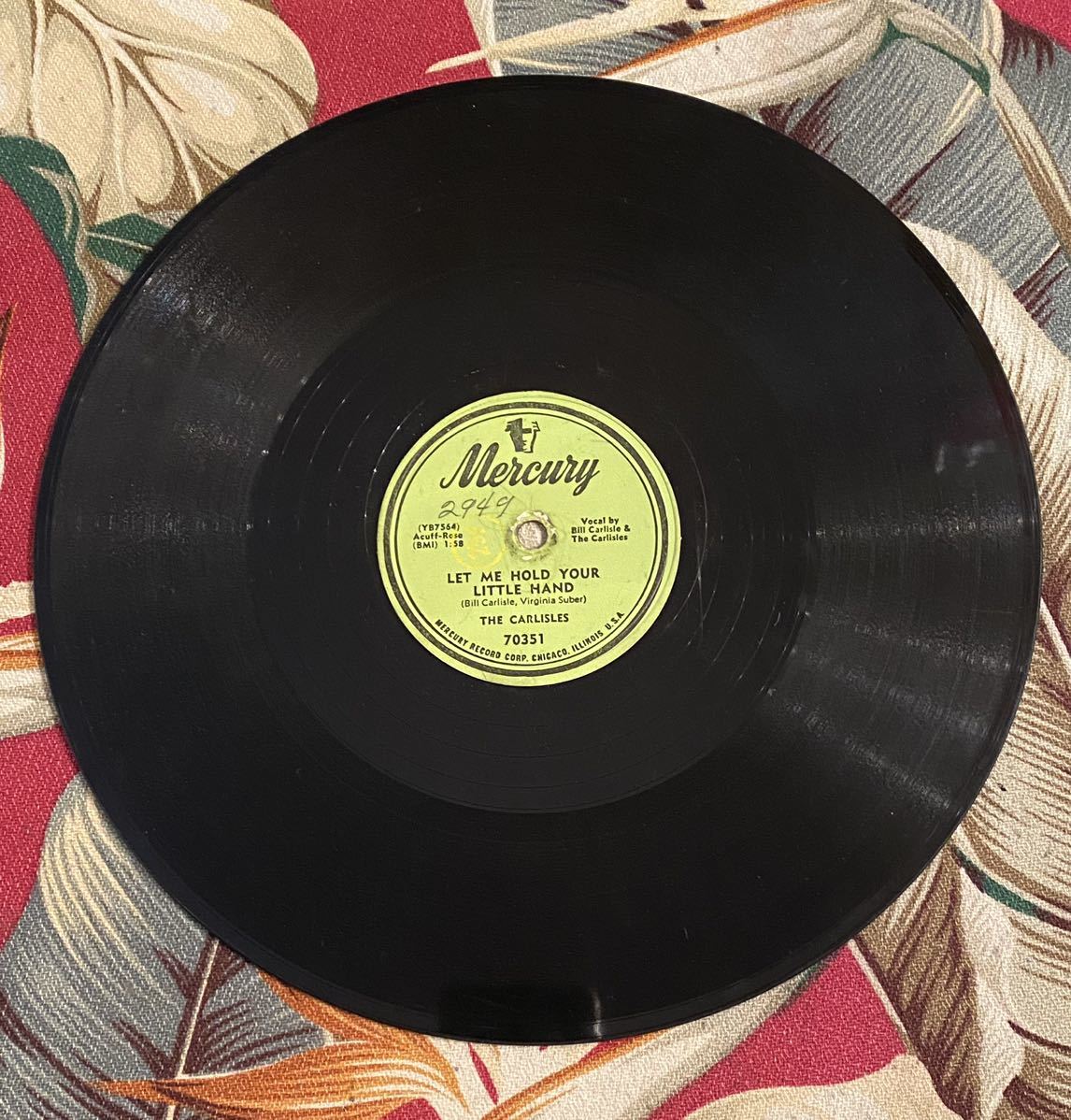 The Carlisles 10” 78RPM Shake-A-Leg / Let Me Hold Your Little Hand .. Hillbilly ロカビリー_画像2