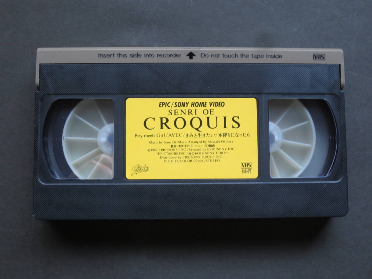 VHS ビデオテープ 大江千里 クロッキー CROQUIS 1987年 中古良品 AVEC_画像5