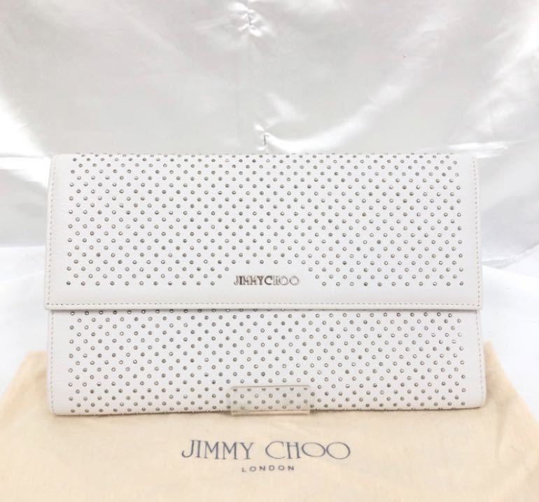 最大の割引 JIMMY ジミーチュウ CHOO 中古美品 レア 希少 定価¥108.900 白 ホワイト レディース セカンドバッグ 133REESE クラッチバッグ スタッズ その他 最大の割引 JIMMY ジミーチュウ CHOO 中古美品 レア 希少 定価¥108.900 白 ホワイト レディース セカンドバッグ 133REESE クラッチバッグ スタッズ その他