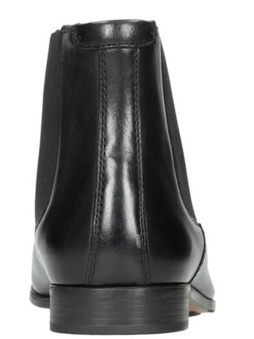 CLARKS 27.5cm チェルシー ブーツ ブラック 黒 サイドゴア レザー 革 キャップ ビジネス スーツ フォーマル スニーカー ローファー Z133_画像3