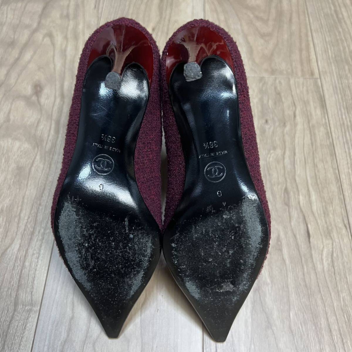 中古美品】 ヤフオク! - 【格安】CHANEL シャネル 靴 ポインテッドトゥ