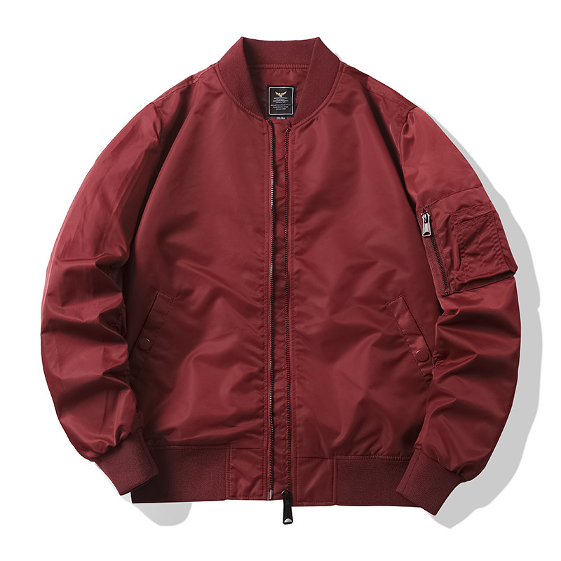 メンズ フライトジャケット MA1ジャケット ミリタリージャケット 野球服 ブルゾン ジャンパー アウター 大きいサイズあり レッド S~5XL