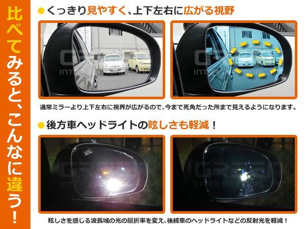 ステップワゴン ブルーレンズミラー RG1RG2RG3RG4 サイド 左右 ブルーミラー 見やすい サイドミラー ドアミラー 鏡 交換式_画像2