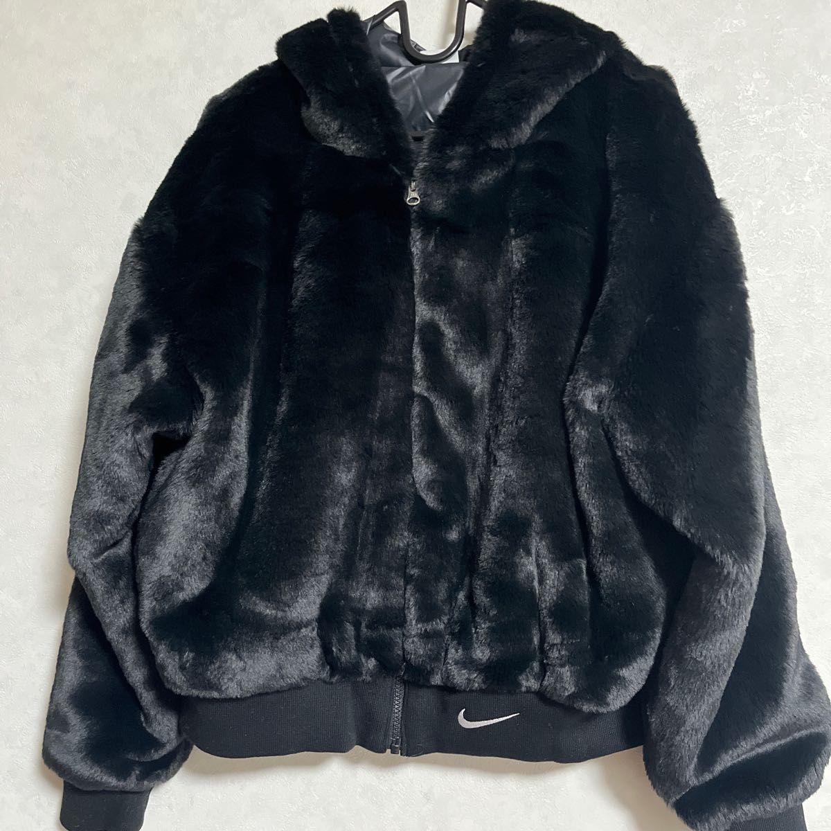 希少 2XL NIKE フェイクファー ジャケット ブルゾン 黒
