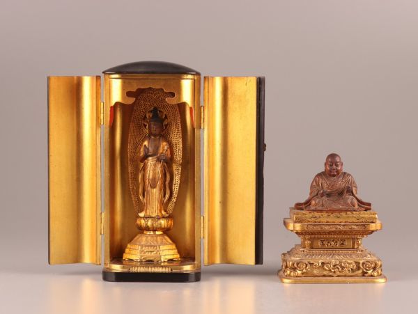 Yahoo!オークション - 仏教美術 時代木彫 仏像 厨子 二点 時代物 極上 