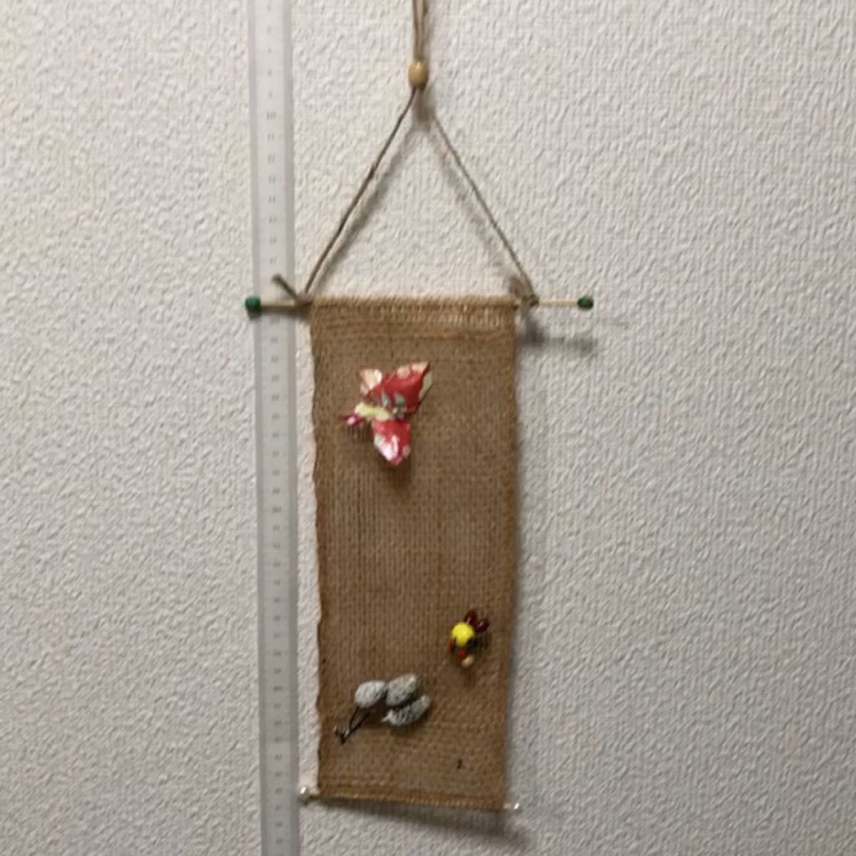 蝶々とうさぎの壁掛け　ハンドメイド