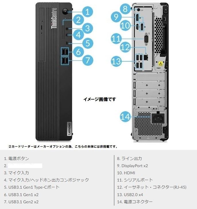 新品 Lenovo ThinkCentre Ryzen 7 PRO 5750G/メモリ8GB/SSD128GB/DVD±R