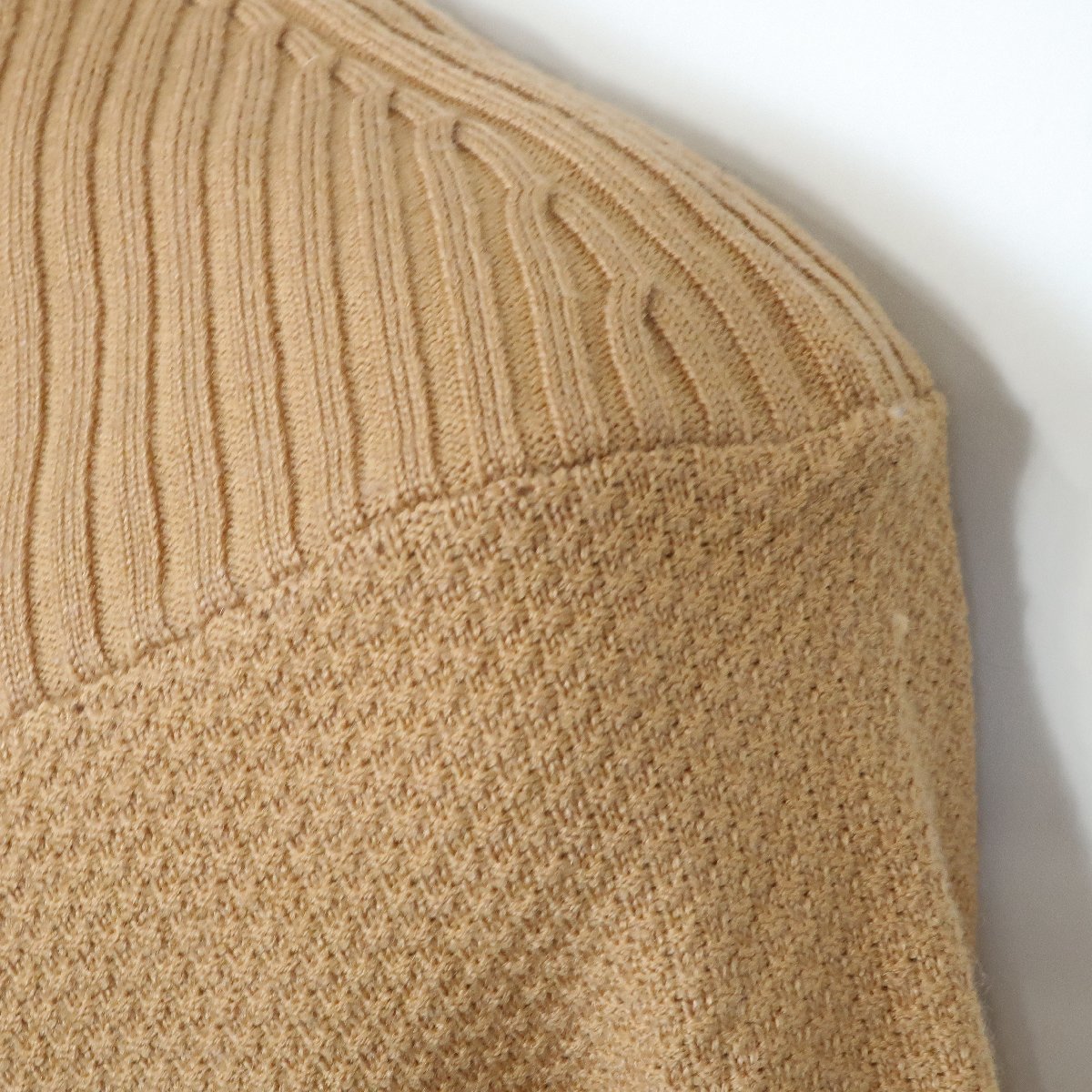 [ beautiful goods ] SunaUna * One-piece knitted 7 minute sleeve small size 34 brilliant .....! autumn winter mocha series z1311