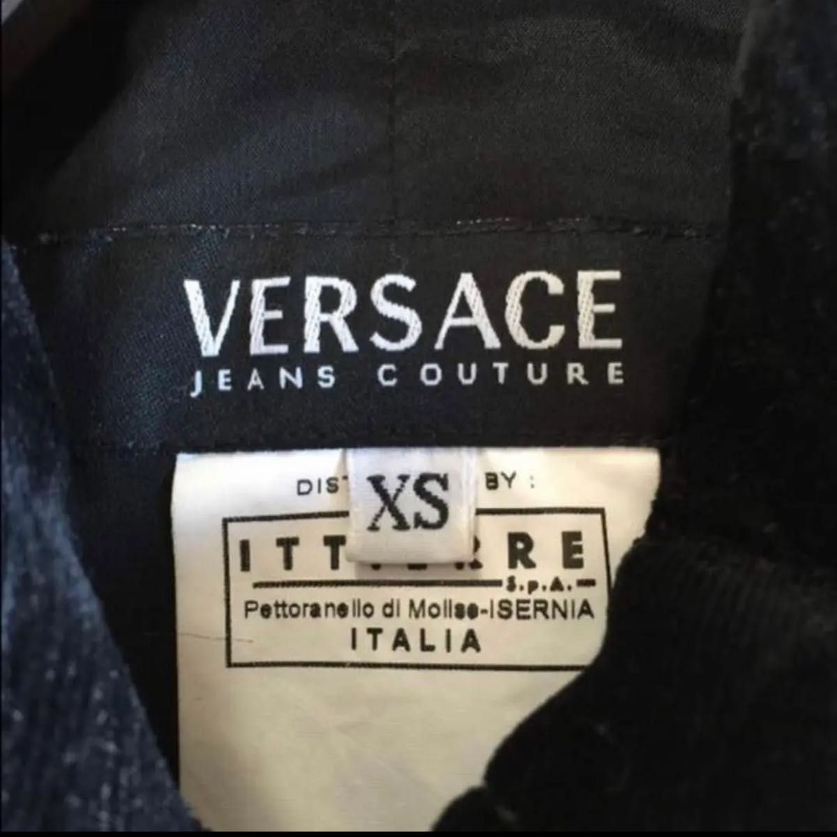 【美品/定価16.5万】Versace ヴェルサーチ XSサイズ コート ロング ブラック 黒 フォーマル ハイブランド