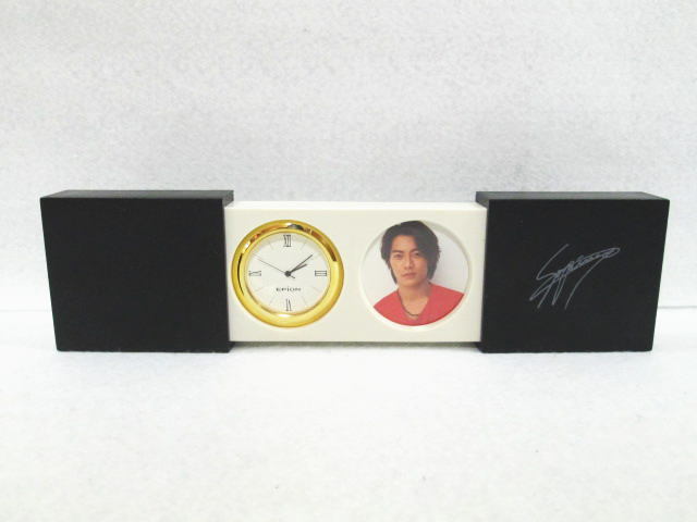 [FUJIFILM EPiON Sorimachi Takashi photo clock photograph & autographed ] bracket clock / Fuji film / Fuji Film / Fuji film / epi on / not for sale 