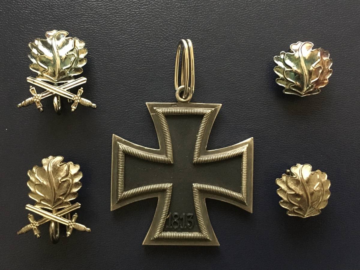 Deschler 海軍用 騎士鉄十字章 剣付柏葉章 柏葉章 着用専用 白銅 装飾