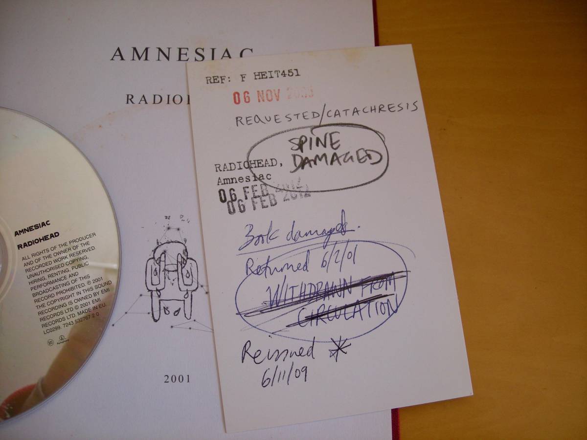 CD付きアートブックAMNESIAC RADIOHEADアムニージアック　レディオヘッド_画像4