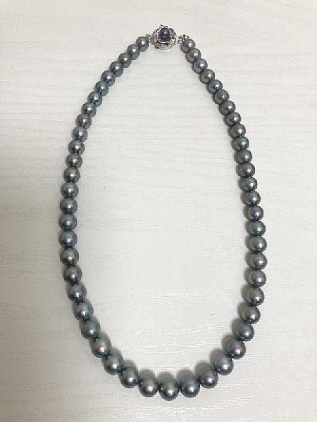 送料込み ■ ネックレス 黒真珠 ブラックパール SILVER シルバー アクセサリー 真珠 パール