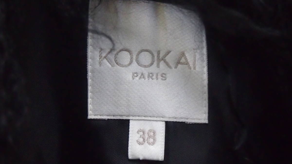  beautiful goods *KOOKAI* Koo kai * fur attaching jacket * black *38*302S4-F11681