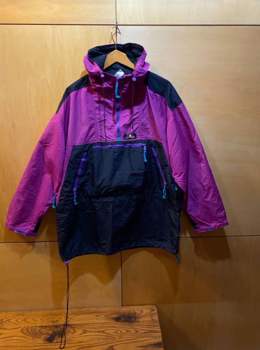  Vintage SIERRA DESIGNS sierra design pull over jacket ano rack mountain parka 90s purple black 