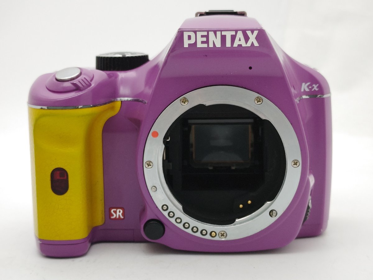 PENTAX K-x SR SMC PENTAX-DAL F3.5-5.6 AL パープル＆イエロー ペンタックス 単三電池で動きます_画像2