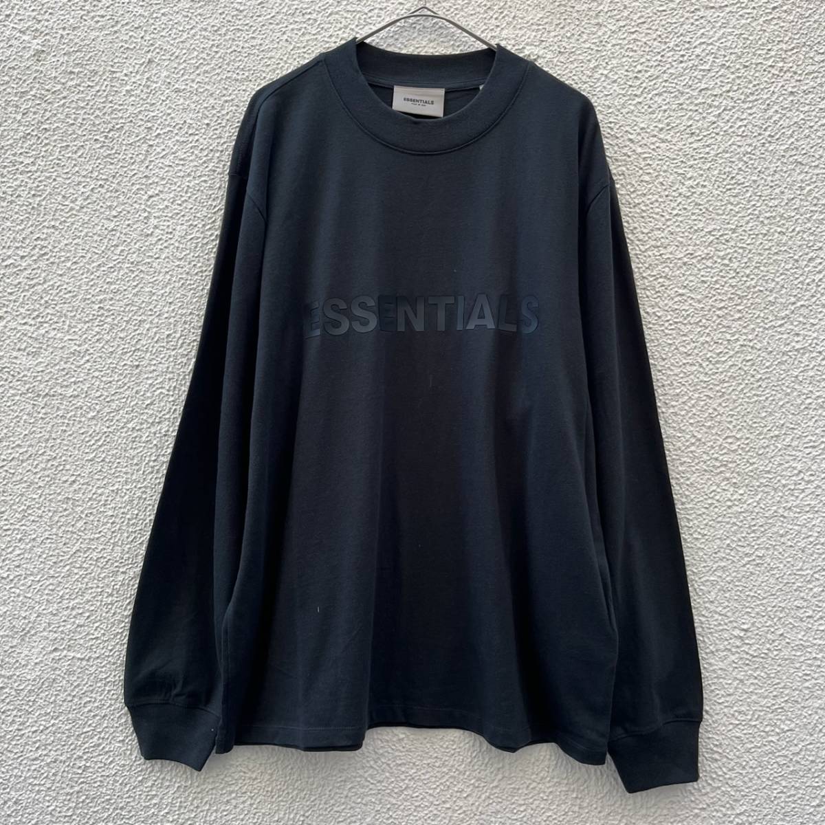 新品 FOG Fear Of God Essentials フィアオブゴッド エッセンシャルズ Mサイズ LOGO ロングスリーブTシャツ ブラック BLACK